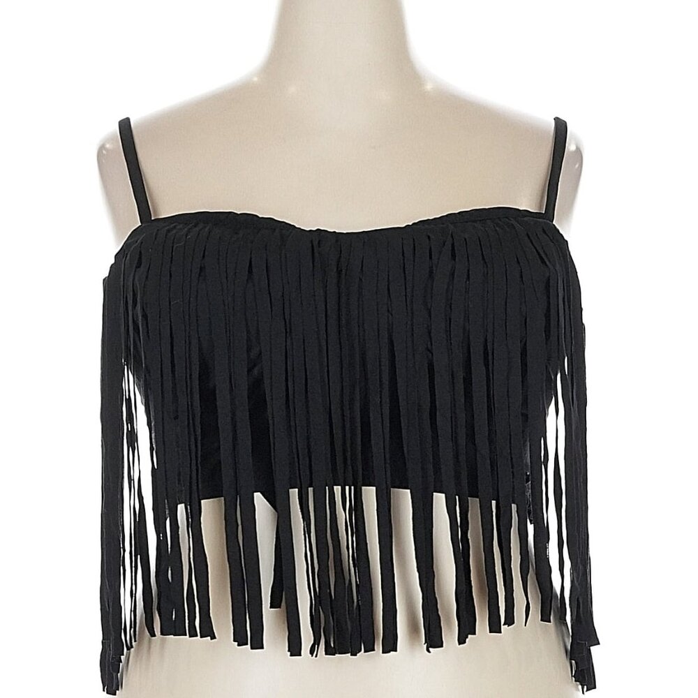 FOXBLOOD stretchy fringe crop top size 4X - Picture 3 of 8